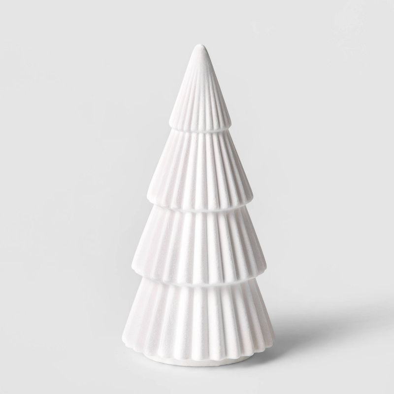 10.5&#34; Flocked Tree Decorative Figurine White - Wondershop&#8482; | Target