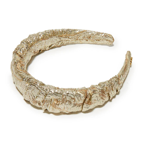 GOLD JACQUARD KELLY HEADBAND | LELE SADOUGHI