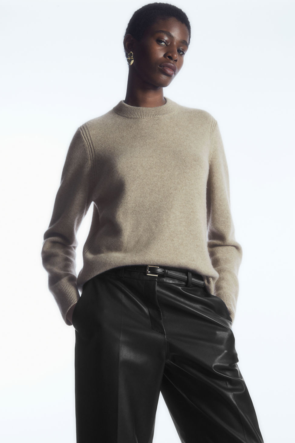 PURE CASHMERE JUMPER - BEIGE / UNDYED - COS | COS UK