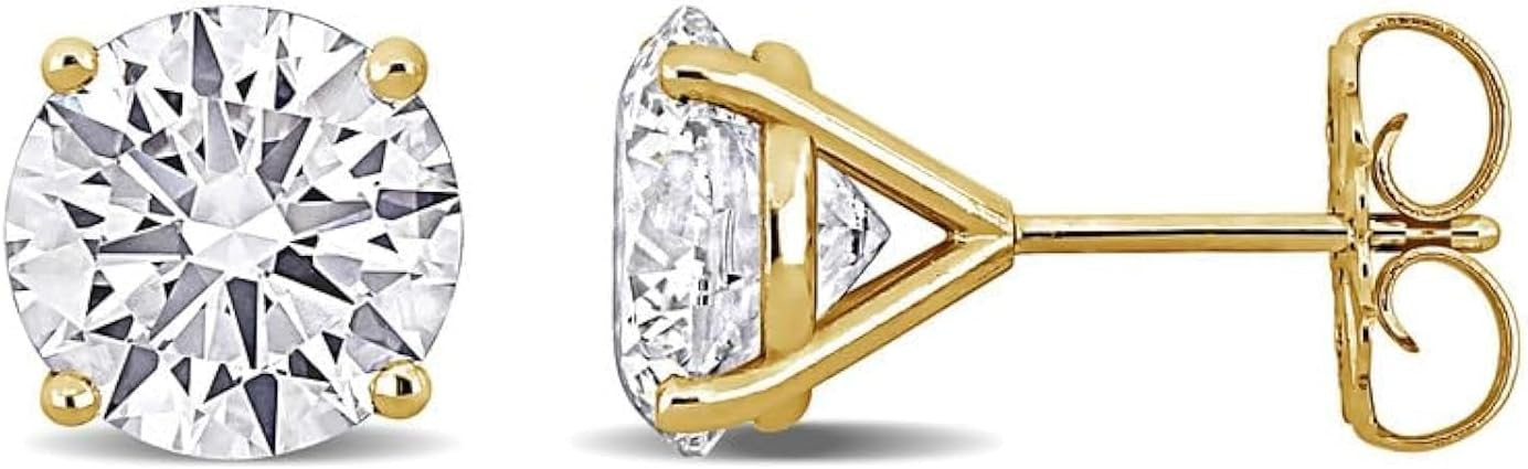 Lab-Grown Diamond Stud Earrings With Unique laser engraved Diamond ID, Set In Platinum, White Gol... | Amazon (US)