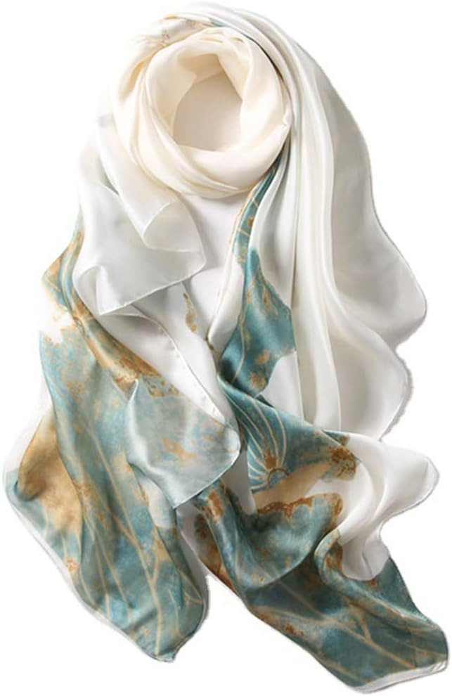 Fashion Scarves Scarf 100% Silk Feeling Scarf Silk Like Scarves Long Lightweight Sunscreen Shawls... | Amazon (US)