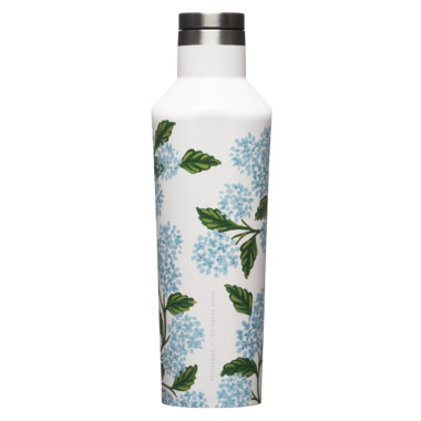 Corkcicle Rifle Paper Gloss Cream Canteen Hydrangea | Well.ca