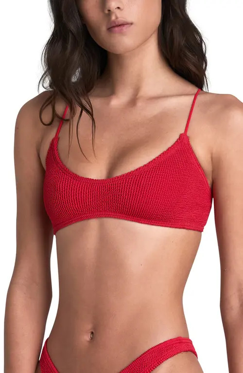BOUND by Bond-Eye The Selena Rib Bikini Top in Baywatch Red at Nordstrom | Nordstrom