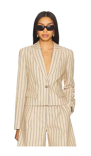 Favorite Daughter The Miranda Blazer in Beige. - size L | Revolve Clothing (Global)