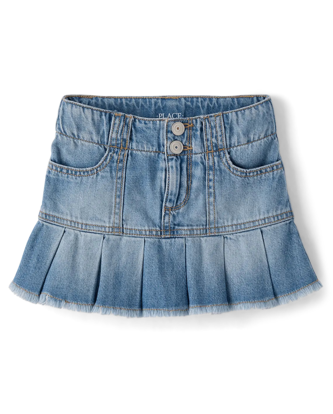 Girls Denim Pleated Skort - blue | The Children's Place