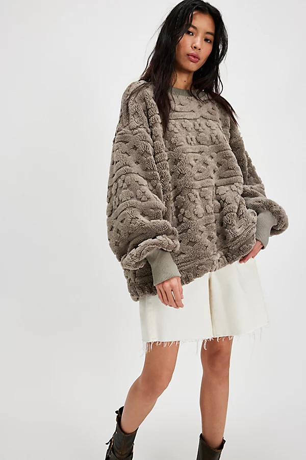Cable Knit Sweatshirt | Free People (Global - UK&FR Excluded)