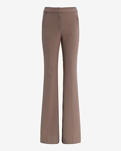 Editor Studio Stretch Twill High Waisted Flare Trouser | Express