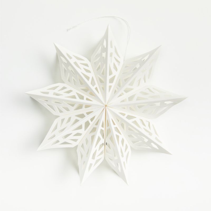 Snow Day Cutout Snowflake Christmas Tree Ornament + Reviews | Crate & Barrel | Crate & Barrel
