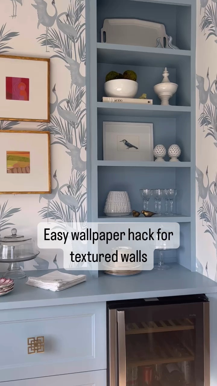 Easy wallpaper hack for textured walls. No sanding required. 

#LTKHome #LTKStyleTip #LTKFindsUnder50