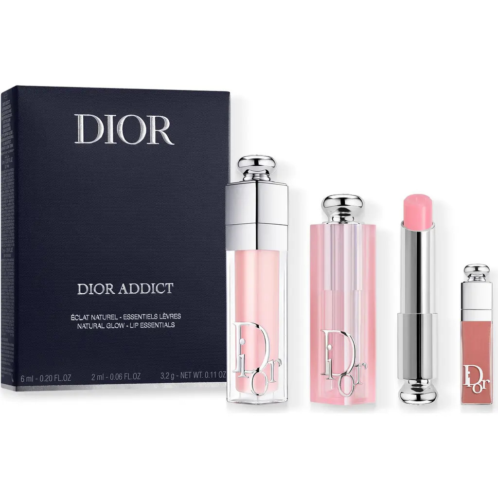 DIOR Glow Addict Hydrating Lip Balm & Plumping Gloss Set in None at Nordstrom | Nordstrom