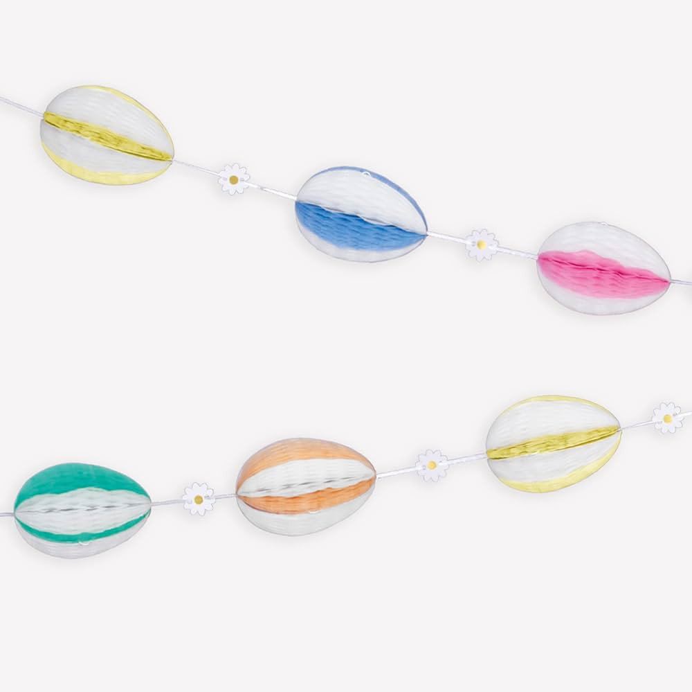 Meri Meri Honeycomb Egg Party Banner (Pack of 1), 10' Party Garland with Excess Cord | Amazon (US)