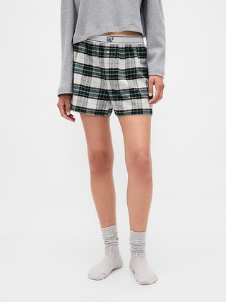 Logo Flannel Boxer Shorts | Gap (US)