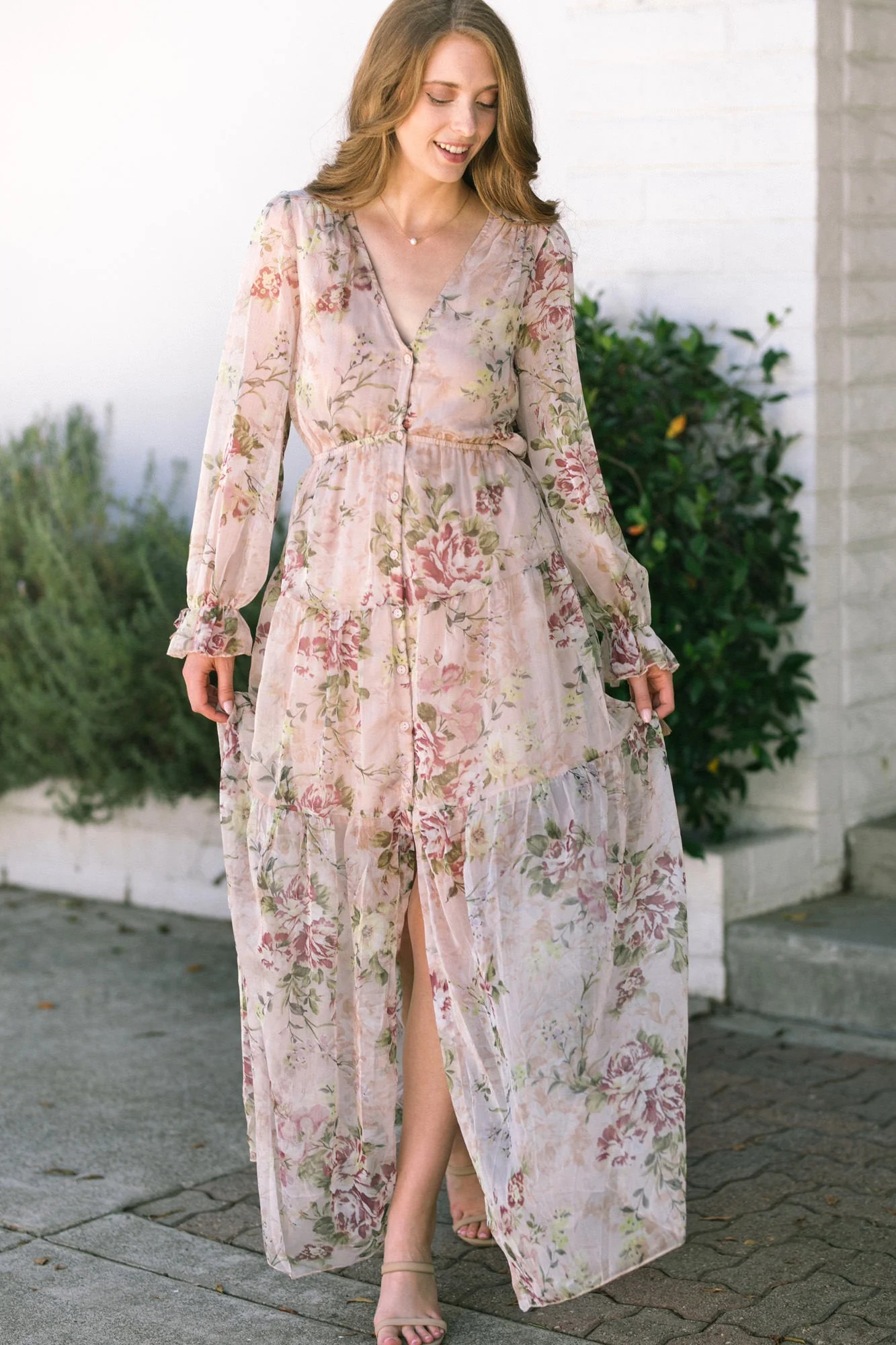 Maya Buttoned Maxi Dress | Morning Lavender