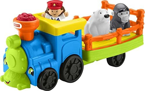 Fisher-Price Little People Zoo Train Toy with Music and Sounds for Toddlers, 1 Conductor and 2 An... | Amazon (US)