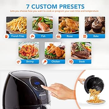 PowerXL Air Fryer 7 QT Maxx Classic , Extra Hot Air Fry, Cook, Crisp, Broil, Roast, Bake, High Gl... | Amazon (US)