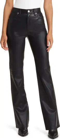 Hoyt Faux Leather Mini Bootcut Pants | Nordstrom