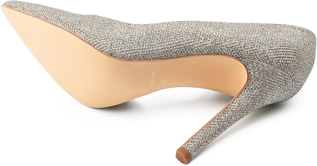 JENN ARDOR Stiletto High Heel Shoes for Women: Pointed, Closed Toe Classic Slip On Dress Pumps | Amazon (US)