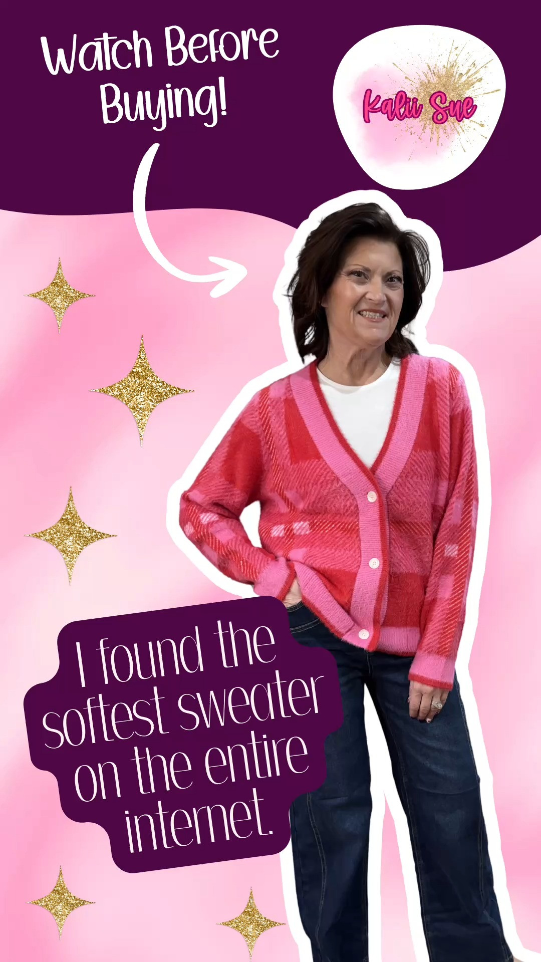I am officially making a bold claim: this Imily Bela plaid cardigan is quite possibly the softest sweater I have ever owned. The fuzzy knit material is incredibly cozy and offers that perfect lightweight warmth for transitional weather. I’m wearing the Pink and Red color block, and it is absolutely gorgeous for Valentine’s Day, but honestly, I’ll be reaching for this all year long.

This v-neck button-down cardigan features a trendy striped printed pattern and a relaxed loose fit that makes it so versatile. Style & Versatility Tip: You can wear this as a sexy v-neck pullover on its own, or layer it over a white tank top as open front chunky outerwear. It’s the perfect vintage cardigan style for everything from a birthday party to a cozy day at home. Plus, there are so many other color options if pink isn't your vibe!

Sizing & Care Tip: This has a relaxed loose fit, so it’s super flattering on all body types. Care Tip: To keep that "softest ever" feel, make sure to wash in cold water and lay flat to dry. Avoid the dryer at all costs to prevent the fuzzy knit from matting! Whether you’re prepping for Thanksgiving, Christmas, or just a weekend coffee run, this plaid fuzzy knit is a total wardrobe staple. 

 