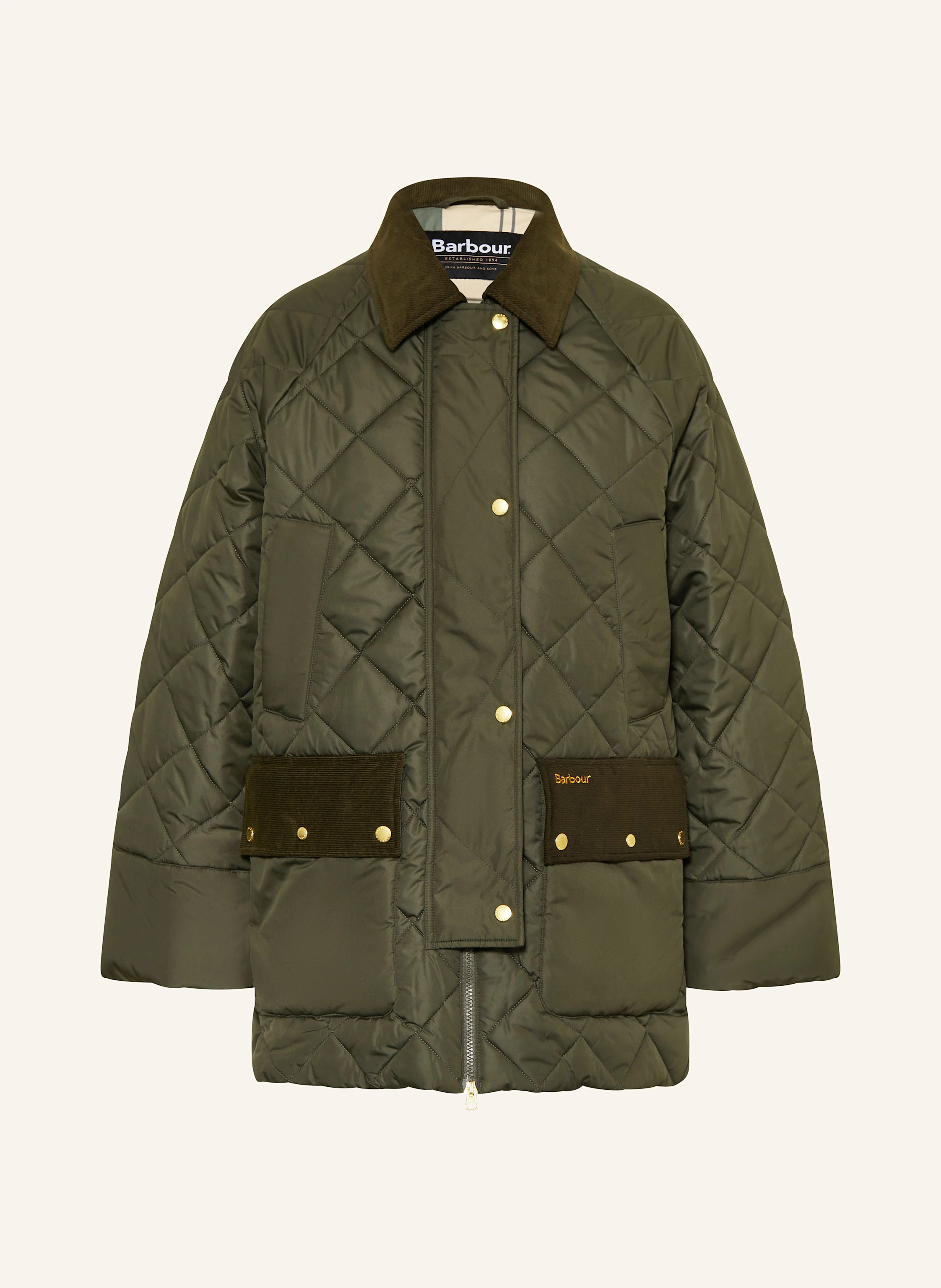 Barbour Steppmantel ALDBURGH in oliv | Breuninger (DACH)
