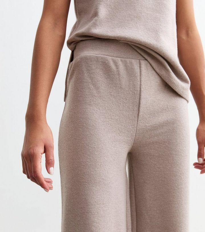 Brown Soft Touch Wide Leg Trousers
						
						Add to Saved Items
						Remove from Saved Items | New Look (UK)