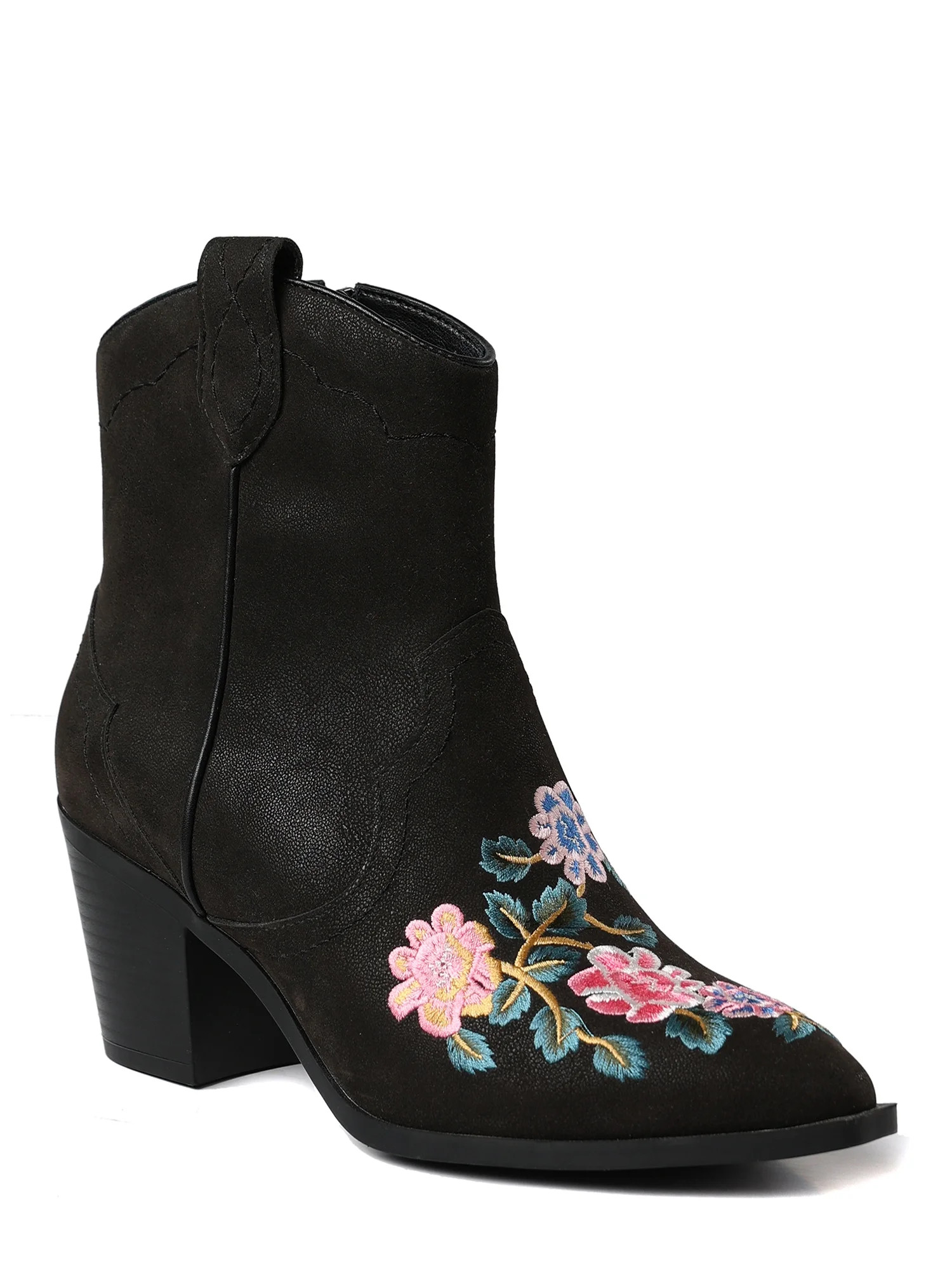The Pioneer Woman Women’s Embroidered Western Ankle Boot | Walmart (US)