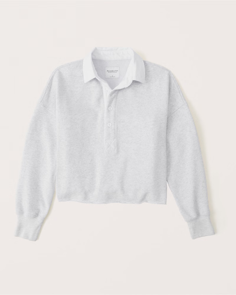 Women's Cutoff Rugby Polo | Women's Tops | Abercrombie.com | Abercrombie & Fitch (US)