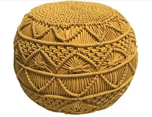 Hand Woven Home Décor Knitted Macrame Pouf | Ottoman | Footrest - Bean Bag, Floor Chair - Great for  | Amazon (US)
