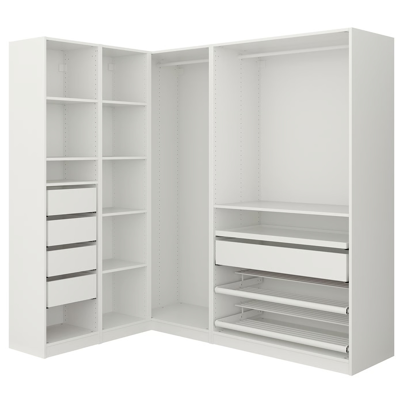 PAX Corner wardrobe, white, 63 1/4/73 7/8x79 1/4 " | IKEA US
