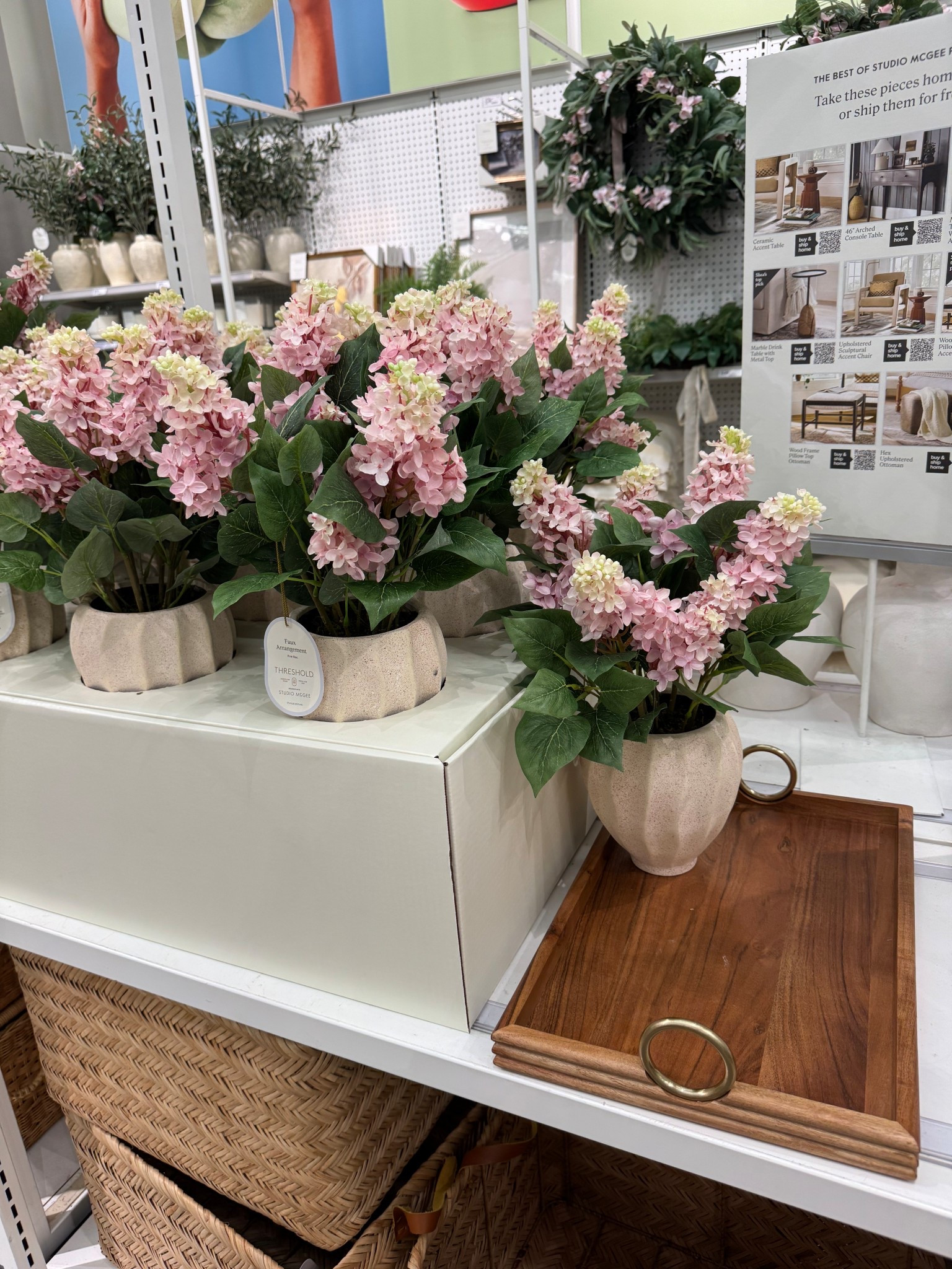 Loving these faux pink lilacs & this tray with the gold-accent handles!!

Spring decor target threshold studio McGee faux floral  

#LTKHome #LTKSeasonal