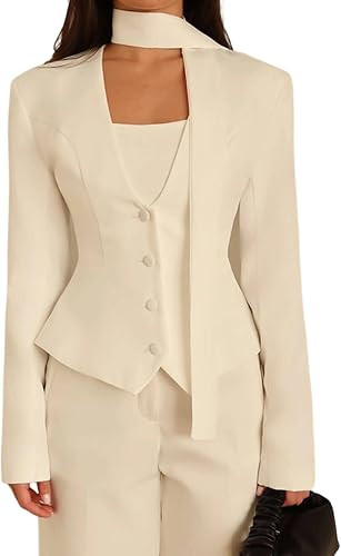Tcremisa Blazers for Women Business Casual Button Up Work Suit Jackets | Dressy Long Sleeve Offic... | Amazon (US)