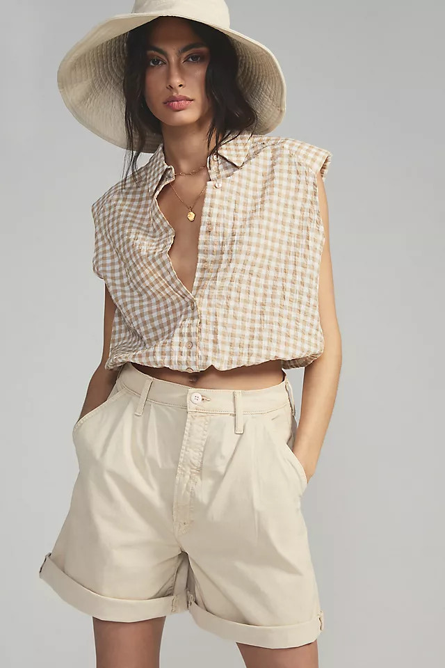 Maeve Gingham Sleeveless Buttondown | Anthropologie (US)