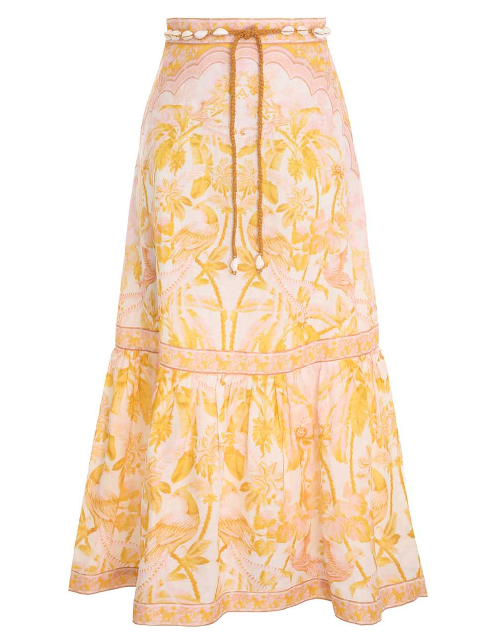 Lyre Frill Hem Skirt | ZIMMERMANN (APAC)