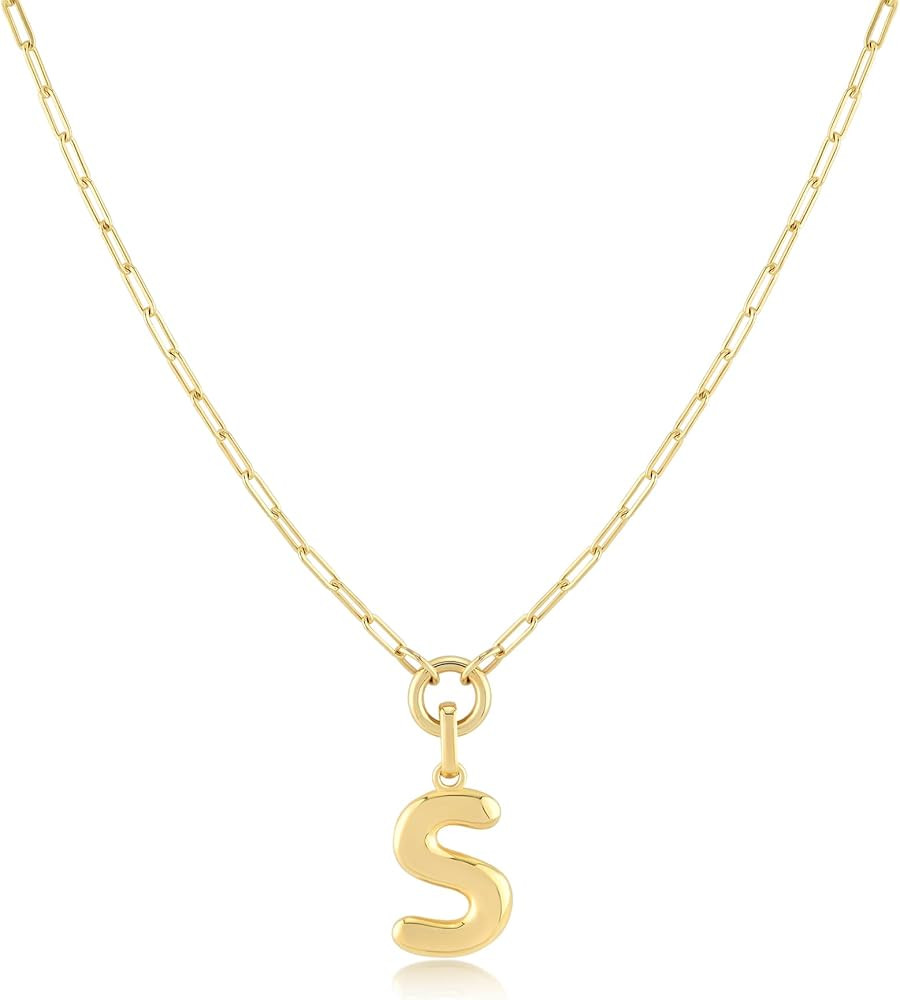 Jewelry Atelier Gold-Filled Initial Necklace for Women – Layered Initial Necklace with A-Z Pend... | Amazon (US)