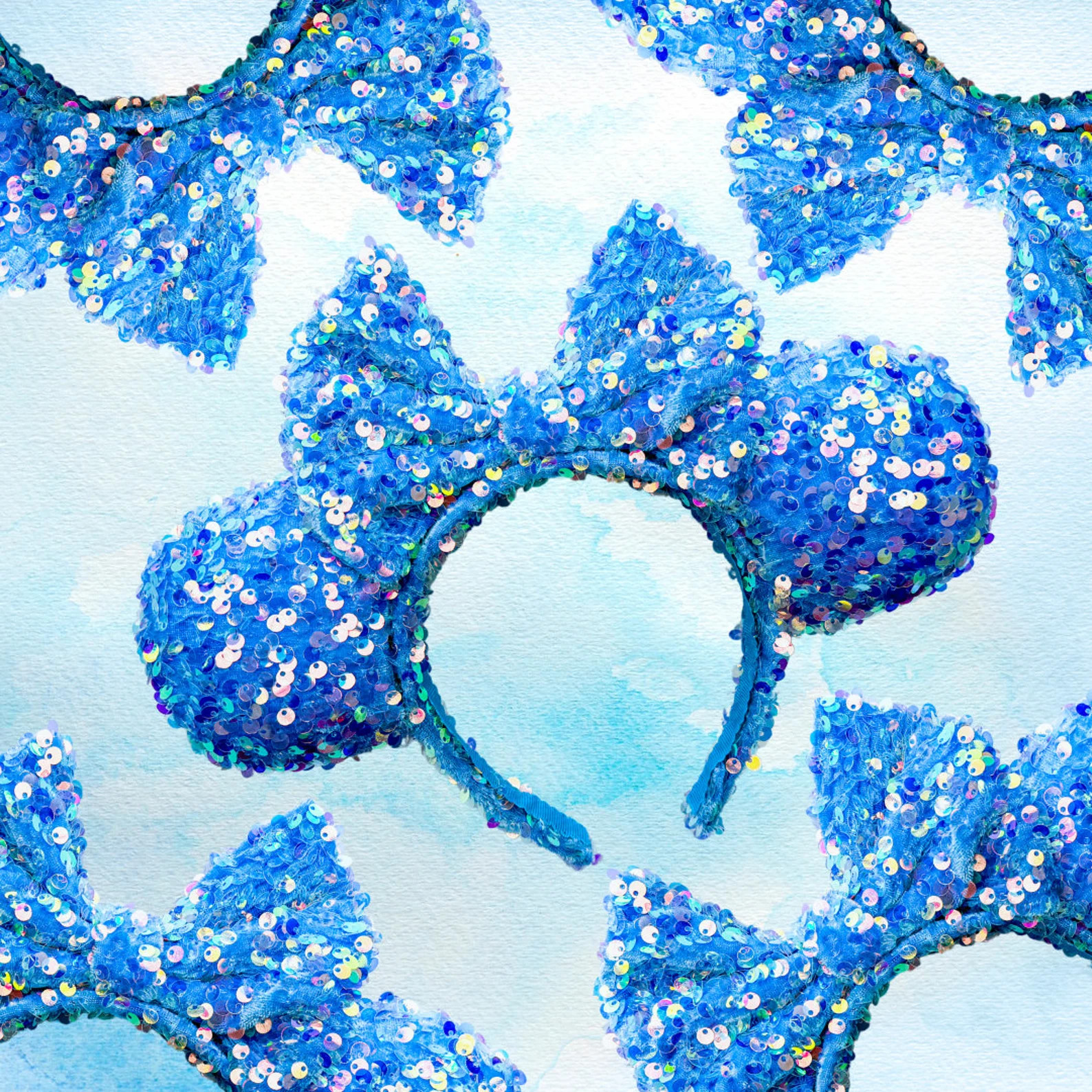 Make It Blue Minnie Ears Sequin Ears Minnie Ears Blue Sequin Disney Ears Gifts for Disney Fans Di... | Etsy (US)