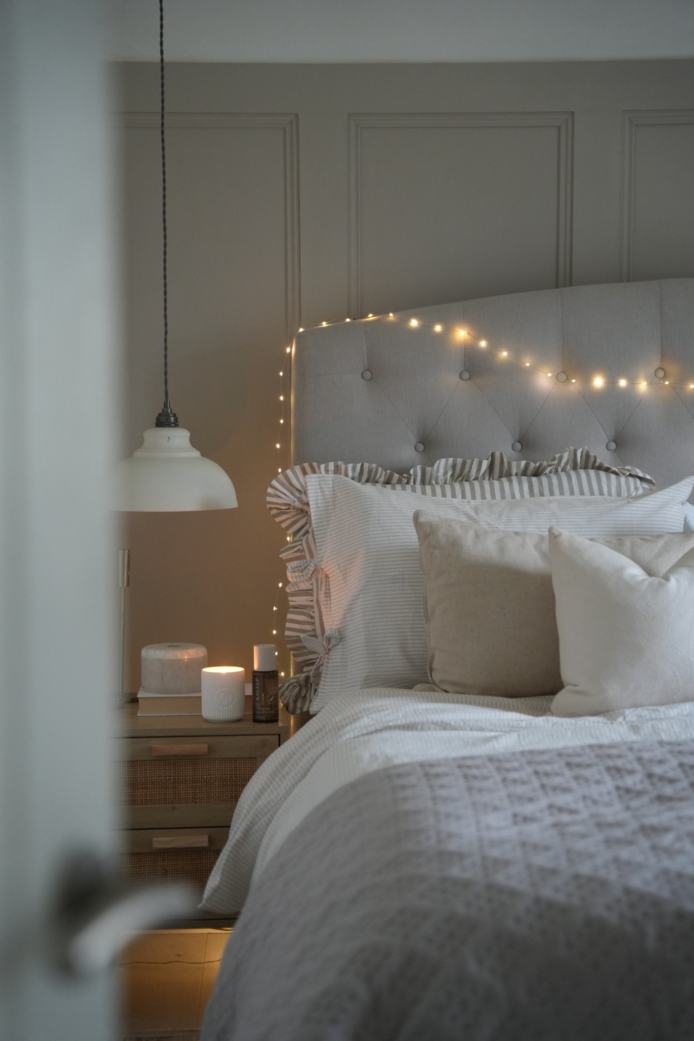 Neutral bedding always 🫶🏽☁️🤍 

This cotton striped bedding has been living rent free in my mind since I saw it 

#LTKuk #LTKhome #LTKluxury