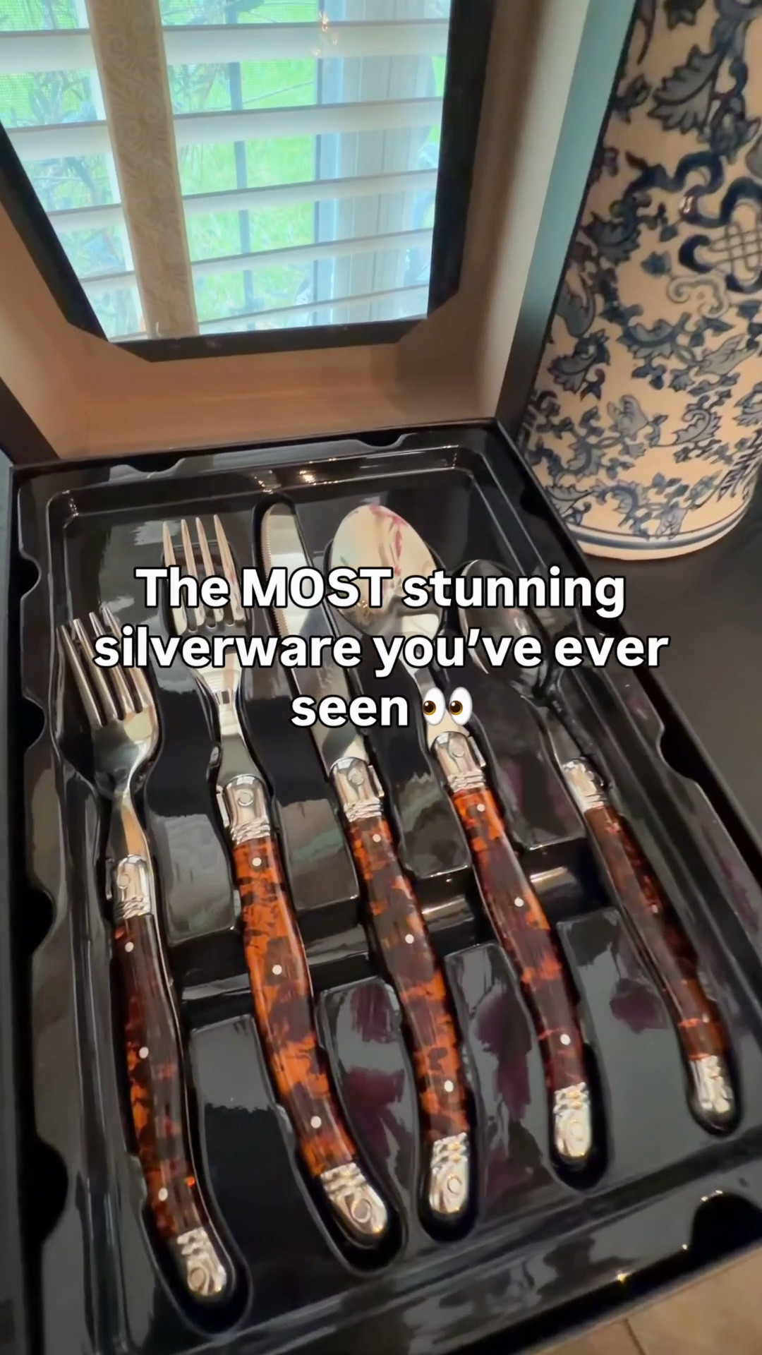 Love this tortoise flatware/silverware from the French home. Have been eyeing for ever and finally bought! Very good quality. Visually stunning. Other colors available. Made in France.

#LTKHome