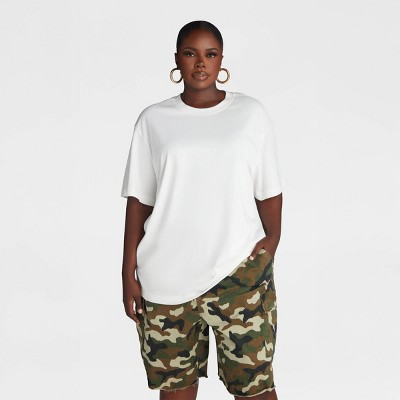 KBB by KAHLANA Women's Oversized Short Sleeve 'The Dwayne Tee' - White XXL | Target