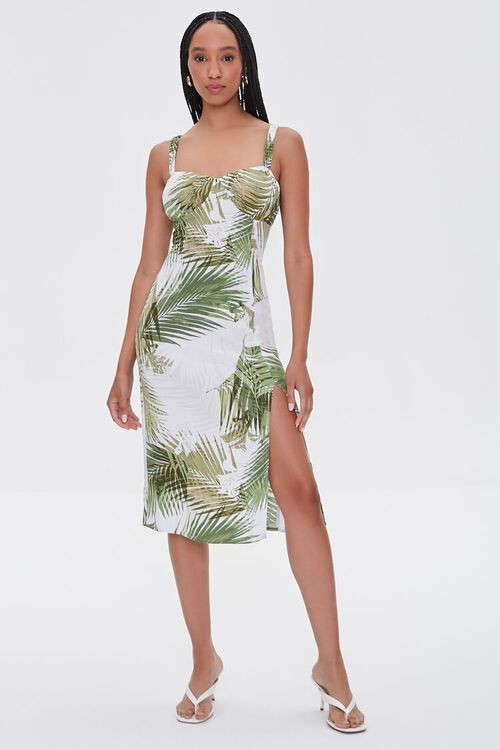 Leaf Print Sweetheart Dress | Forever 21 (US)