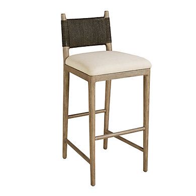 Bridget Bar & Counter Stool with Handwoven Seagrass & Linen Slip Seat | Ballard Designs, Inc.