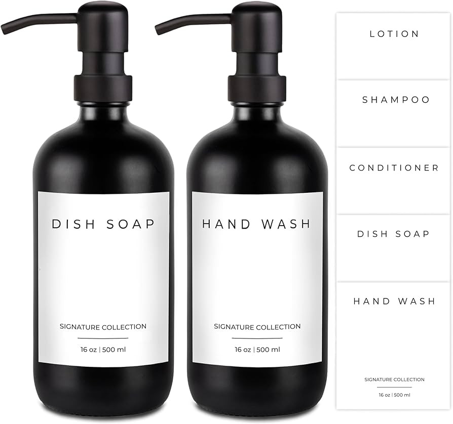 Emerson Soap Dispenser, Dish Soap Dispenser for Kitchen, Soap Dispenser Bathroom Set - Hand Soap ... | Amazon (US)