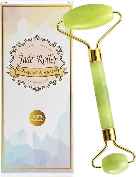 Bulex 100% Natural Jade Face Roller - Real Jade Stone Facial Massager for Women, Face & Neck, Und... | Amazon (US)