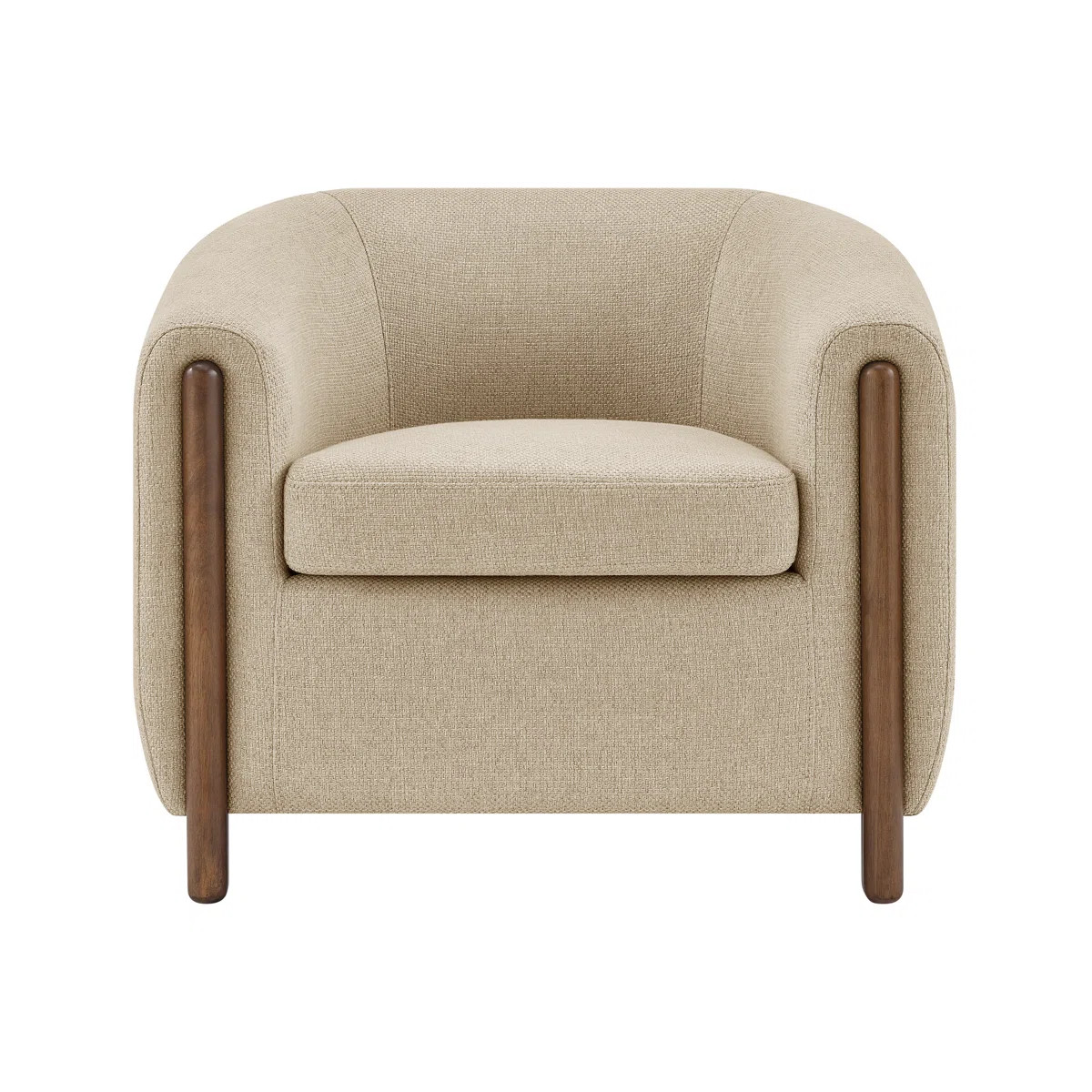 Leamon Fire-Resistant Upholstered Barrel Chair | Wayfair North America