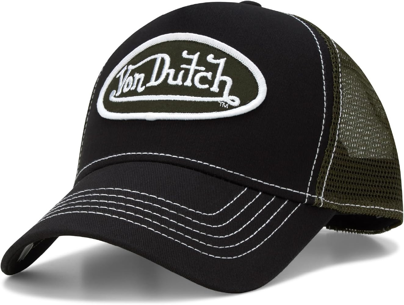 Von Dutch Unisex Trucker Hat - Curved Bill Mesh Back Retro Classic Adjustable Snapback Baseball C... | Amazon (US)