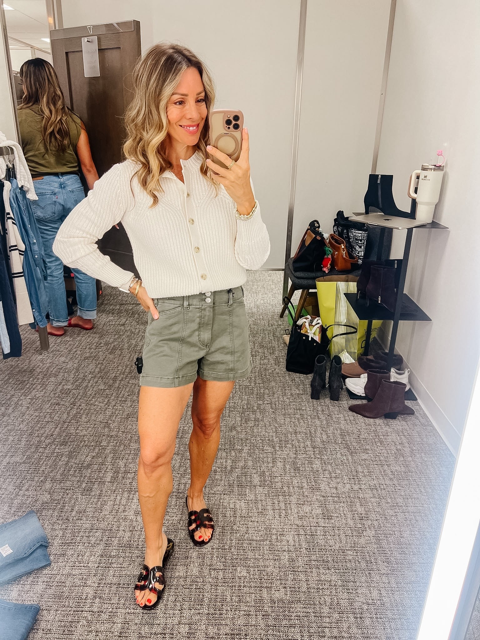 Nordstrom Anniversary Sale 

Cardigan & Shorts 

Cardigan Fit: XS | Shorts Fit: 25

#LTKOver40 #LTKootd #LTKSaleAlert
