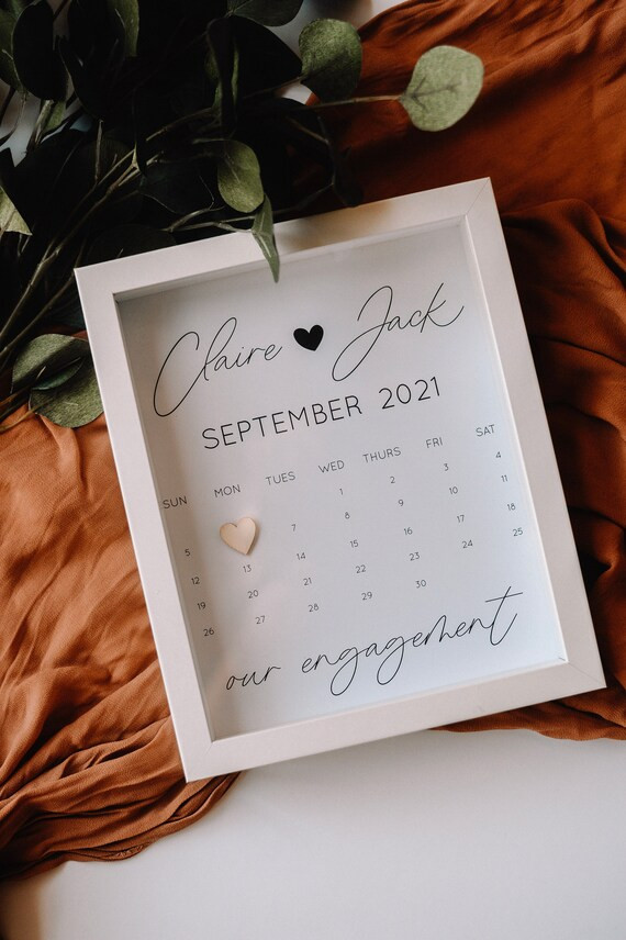Our Engagement Framed Artour Engagement Dateframed | Etsy | Etsy (US)