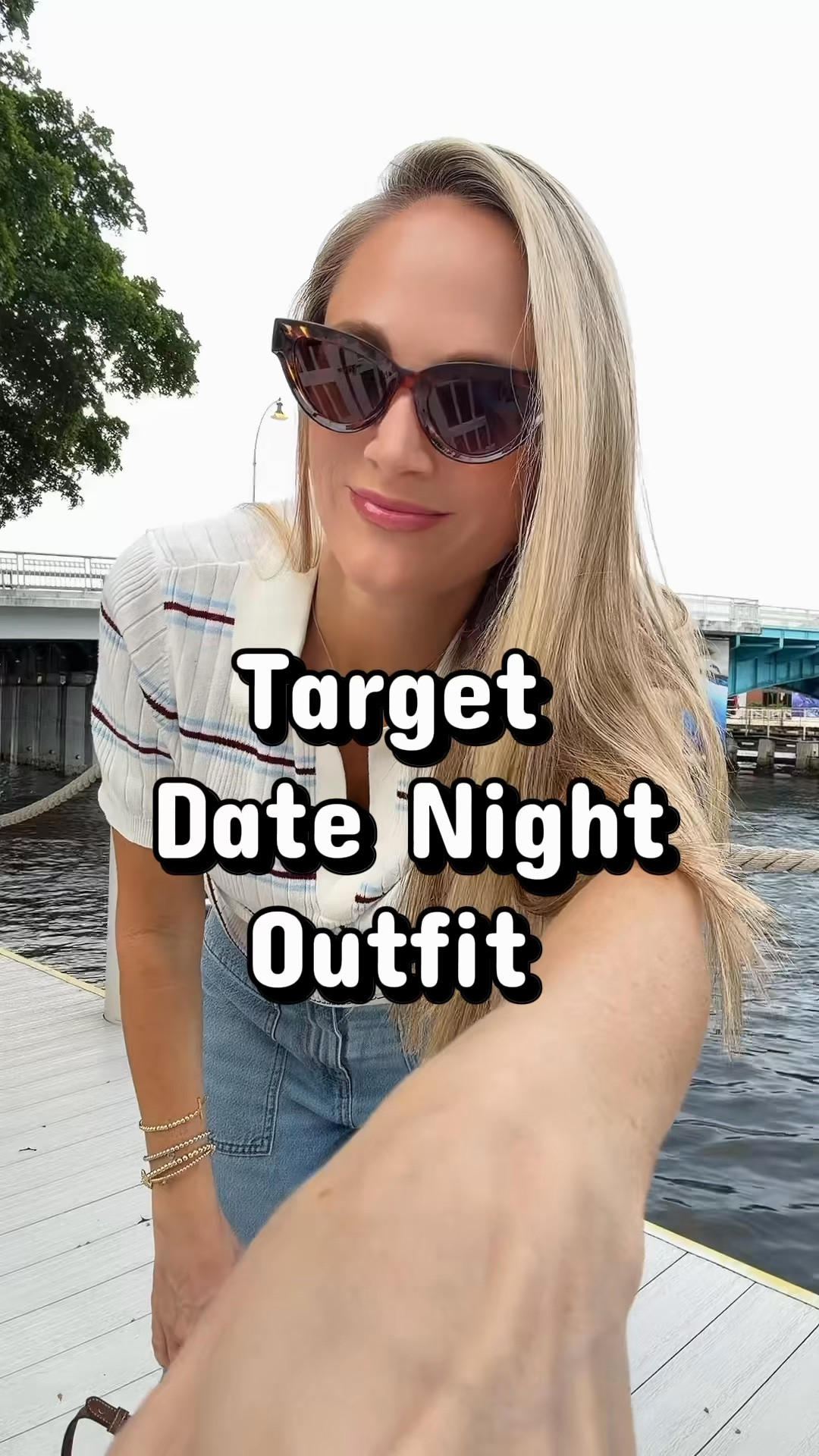 Target date night outfit 🎯 I’m seriously obsessed with these lightweight wide legdenim feel like a $250 !!! wearing true size.

#LTKdayinmylife #LTKSaleAlert #LTKOver40
