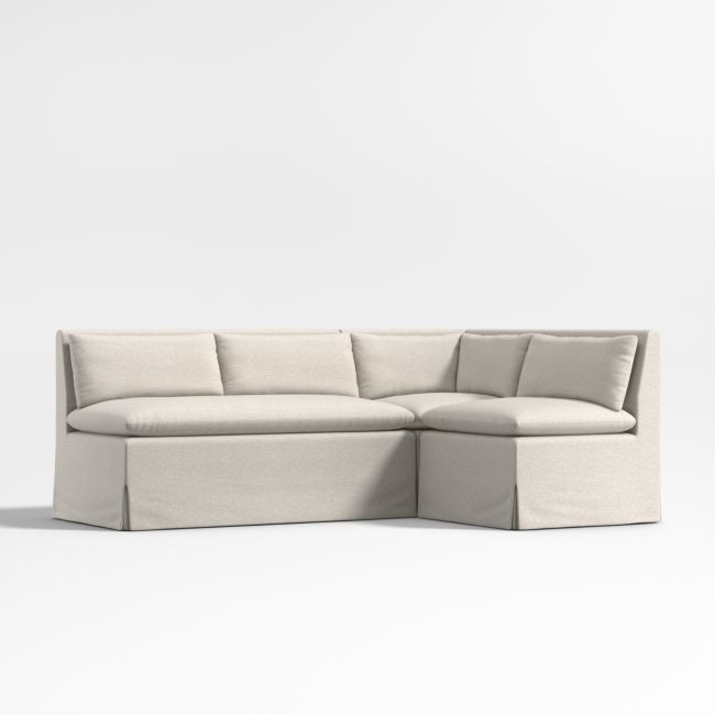 Belmar Single L-Shaped Loveseat Dining Banquette with Performance Fabric | Crate & Barrel