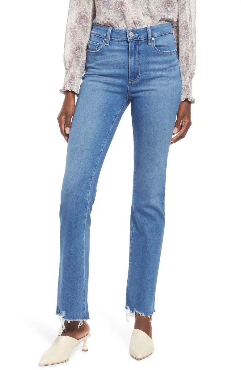 Laurel Canyon High Waist Chewed Hem Flare Jeans | Nordstrom