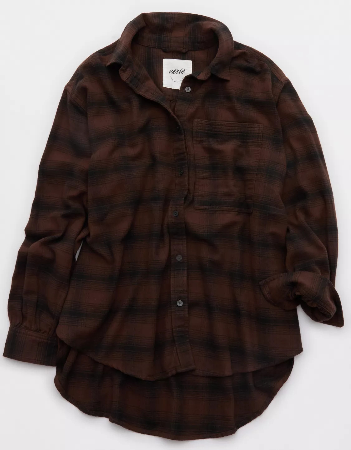 Aerie Anytime Fave Flannel Button Down Shirt | Aerie