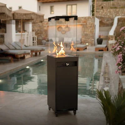 Planika Faro 59" Propane Patio Heater 27K BTU With Cover | Wayfair North America
